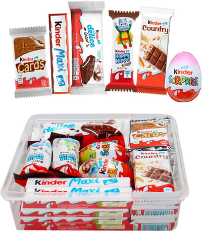 Kinder selection Happy chocolade mix - Kinder Maxi, Delice, Surprise, Happy Hippo, Cards & Country - 894g
