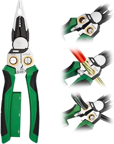 Draadstripper Spanningstester - Multifunctioneel Gereedschap - Elektrisch Onderhoud - 8-in-1 Functies - 1.1 Pond - Groen