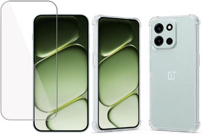 TechNow Hoesje + Screenprotector geschikt voor OnePlus Nord 6 Hoesje Screenprotector - Tempered Glass - Extreme Shock Case Transparant