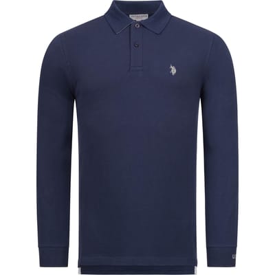 U.S. POLO ASSN. Heren langmouwen Polo Shirt gemaakt van katoenen elastaan