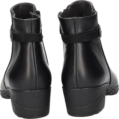 Fluchos -Dames - zwart - enkellaarzen - maat 37