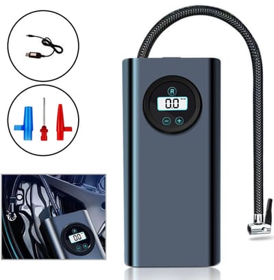 Draadloze elektrische autoluchtpomp voor in de auto, grensoverschrijdende verpakking/opladen [digitaal display] Alles-in-één oplader