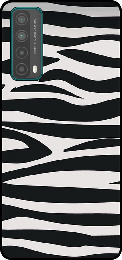 Smartphonica Telefoonhoesje Geschikt voor Huawei P Smart (2021) met zebra opdruk - TPU backcover case zebra design - Zwart Wit geschikt voor Huawei P Smart (2021)