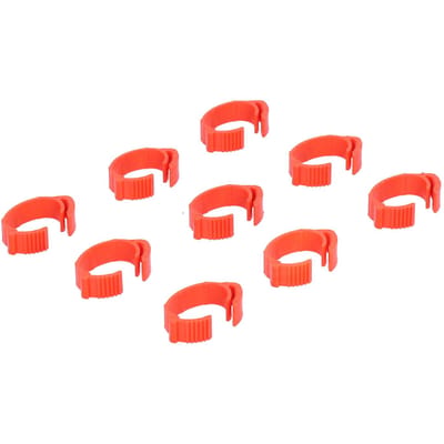 Sac de 100 pièces Anneaux de patte de volaille à clipser avec numéros 01100 pour poulet, canard, oie, fournitures red