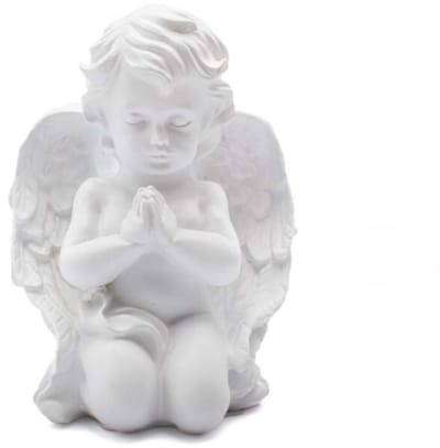Witte engel - Engelen beeldje 14cm. - Troost Engel