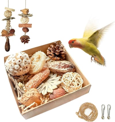 Parrot Toys,Bird Toys for Parakeets,Bird Scredder Toys,Toys for Agapornises and Parakeets,Cage Accessories for Small Birds