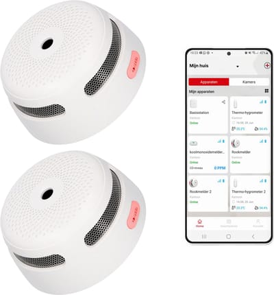 X-Sense XS01-WX Slimme rookmelder met Wifi - 2 Rookmelders - X-Sense Home Security - Voldoet aan Europese norm - Brandalarm