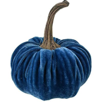 Halloween Handgemaakte Pompoen Pluche Kussen Velvet Ornament Decor Pompoenen Ornamenten Voor Feest Herfst Oogst Evenementen Bruiloft 20x20cm blue