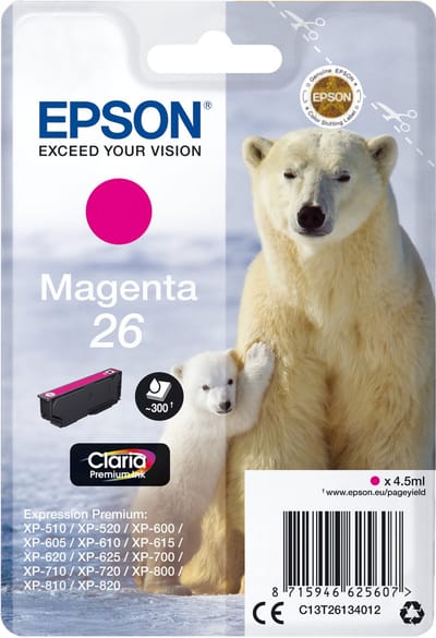 Original Ink Cartridge Epson C13T26134022 Magenta