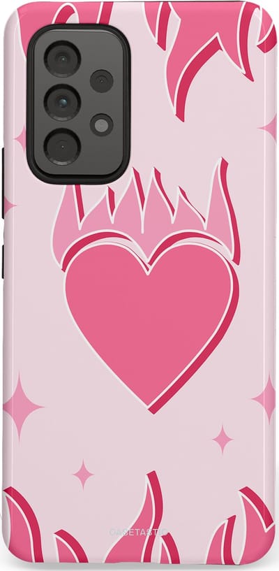 Casetastic Hoesje Geschikt voor Samsung A53 - Stijlvolle Beschermende Duo-layer Case - Hartenvuur