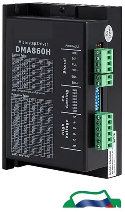 Stepper Driver - Motor Controller - Precisie Beweging - 2 Fase AC - 80VAC - Zwart