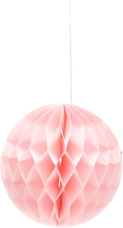 PARTYPRO - Honingraat papieren bal snoeproze 12 cm om op te hangen
