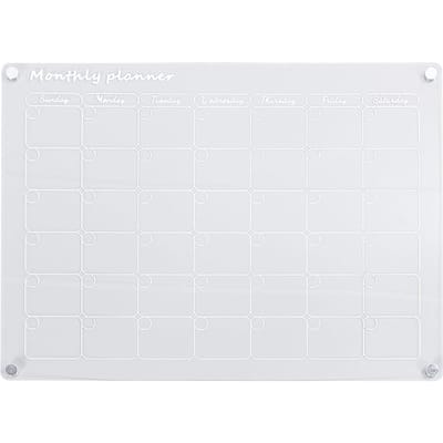 Koelkast Kalenderbord Herbruikbaar Acryl Magnetische Koelkast Planner voor Keuken Thuiswerken white