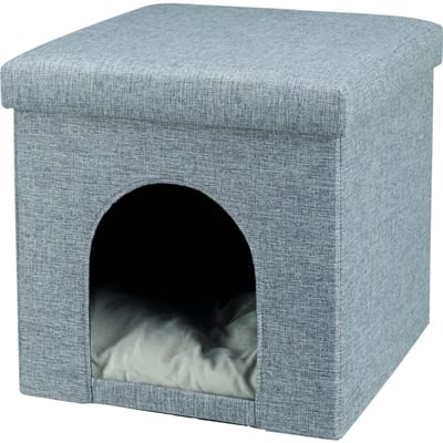 Trixie - Relax Iglo -Kattenpoef Alois - Grijs - 40X38X38 cm