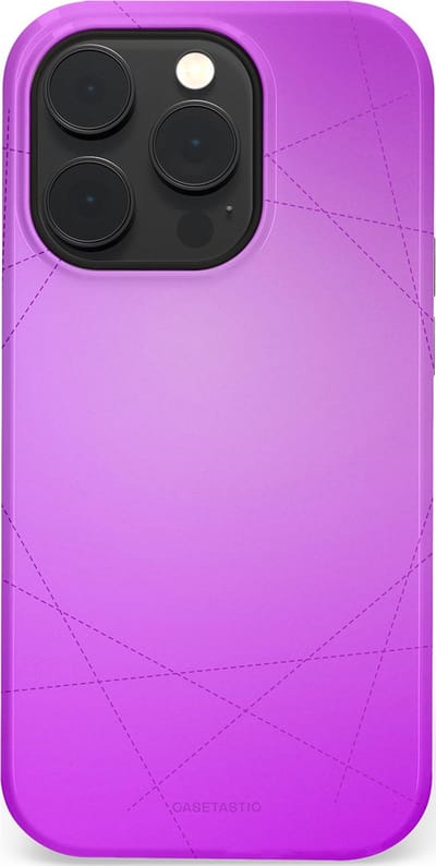 Casetastic Hoesje Geschikt voor Apple iPhone 14 Pro Magsafe - Stijlvolle Beschermende Duo-layer Case - Emily in het paars