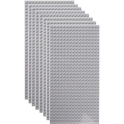 8 stuks 16x32 Noppen Tijdloze Basisplaten MOC DlY Blokjes Basisplaten Stad Afmetingen Bouwstenen Figuren Constructie Speelgoed 8pcs 16x32 lichtgrijze kleur