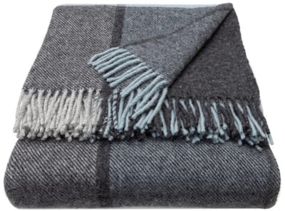 WOOOL Luxury Plaid - Block Check (Duck Egg) - 150x183cm - 100% Wol