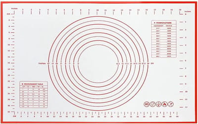 bakmat, siliconen mat bakken groot anti-aanbaklaag deegmat herbruikbaar uitrolmat met meting voor fondant gebak en pizza(70 x 50 cm)