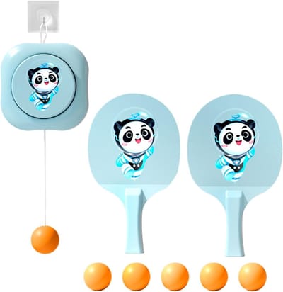 Deur Pingpong Trainer - Draagbare Tafeltennis - Oefenen Thuis - Verstelbare Hoogte - 23x18x7 cm - Blauw