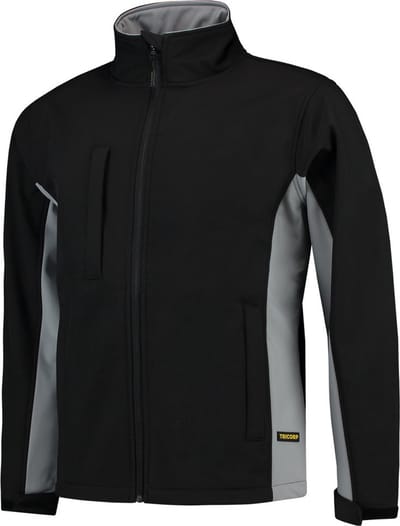 Tricorp soft shell jack bi-color - Workwear - 402002 - zwart / grijs - maat 3XL