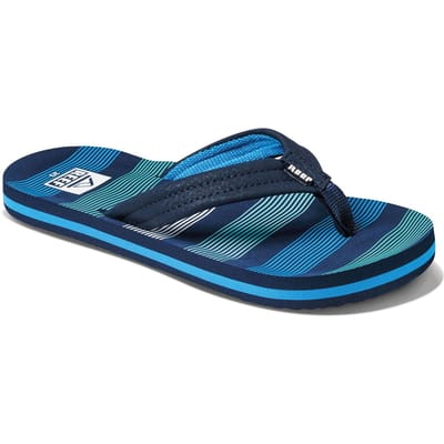 Reef Kids Ahideep Sea Stripes Jongens Slippers - Blauw - Maat 33