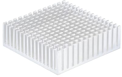 Koellichaam Aluminium 50 x 50 x 15 mm met blauwe Thermische Sticker voor CPU, Transistor, FET, IC en Versterker