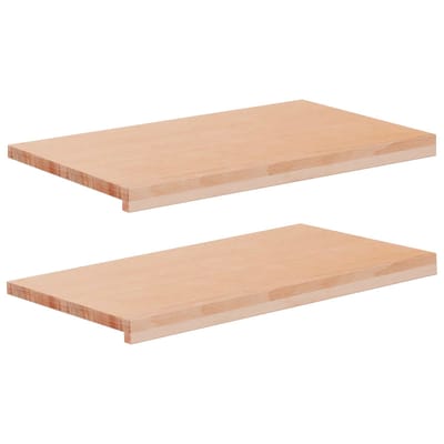 vidaXL - Raamprofielen - 2 - st - Naturel - 70 - x - 40 - x - 2 - cm - Massief - beukenhout