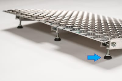 Verstelbare aluminium drempelhulp 7,5 - 10 cm lengte 87 cm