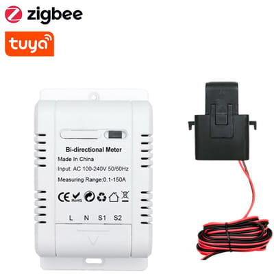 Compteur d'énergie monophasé bidirectionnel Intelligent Tuya ZigBee, système photovoltaïque solaire, Production d'énergie multicolore
