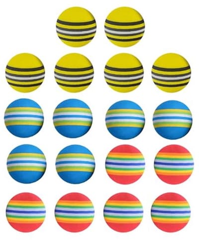 Set van 18 elastische schuimballen voor golfoefeningen - Binnen en Buiten Training