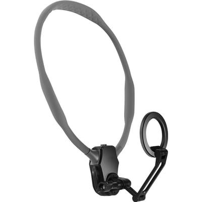 Support de cou magnétique universel pour téléphones Support de téléphone de cou Rotation à 360 degrés Mains libres Téléphone Cou gris