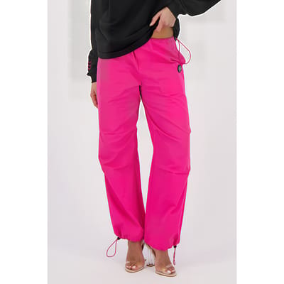 Black Bananas Parachute Pants Pink Maat: S | Straight Broeken Outlet | Dames | Roze