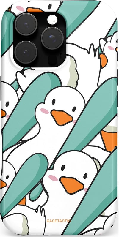 Casetastic hoesje geschikt voor Apple iPhone 16 Pro - MagSafe - Dubbellaagse bescherming - Ganssterk - Fashion Case - Wit Mintgroen Grijs Turquoise
