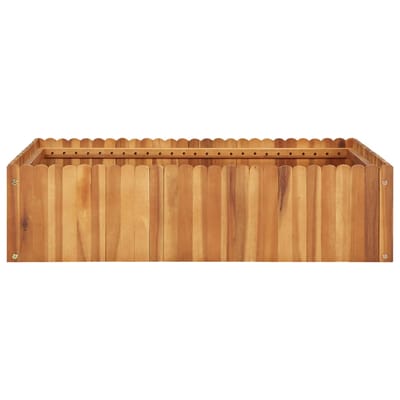 vidaXL - Plantenbak - verhoogd - 100x100x25 - cm - massief - acaciahout