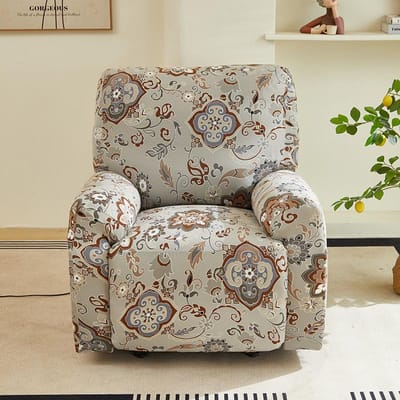 Housses de fauteuil inclinable Housse de canapé extensible Housses de chaise Protecteur de meubles Housse de fauteuil inclinable pour fauteuil inclinable à bascule 1 Seater gray