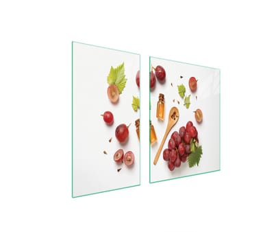 TMK ArtDeko - Panbeschermer - 90x52 cm - Owoce Motief - Hartglas