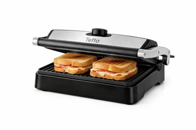 Teffo Grill Apparaat & Contactgrill XL 1800W – Tosti Apparaat met Temperatuurregeling en Cool-Touch