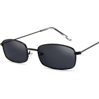 Pour Femme XaYbZc Unisexe Petite Lunette de Soleil Rétro Lunettes de Soleil Rectangulaires Homme Alliage Métal Cadre Lunettes de Soleil Extérieur Verre Transparent Lunettes de Soleil As Picture