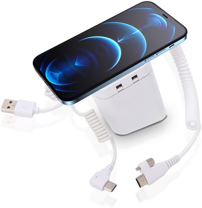 SVGCommerce - Anti-diefstal displaystandaard - Hoog decibel alarm - Antislip siliconen - Klauwbevestiging - Geschikt voor mobiele telefoons en tablets
