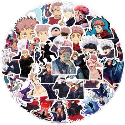 55 Stuks Cartoon Jujutsu Kaisen Graffiti Stickers Bagage Waterbeker Schrijfwaren Laptop Koelkast Decoratie Doe-het-zelf Stickers gray