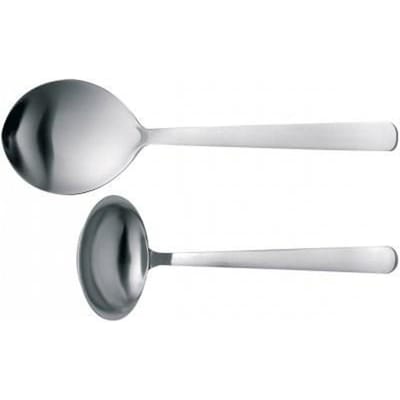 Fiskars RVS Opscheplepels - Soeplepel - Serveerbestek - Vaatwasserbestendig - 2-delig