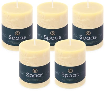 Spaas Rustieke Stompkaarsen - Ivoor - 70/95mm - circa 35 uur - 5 kaarsen