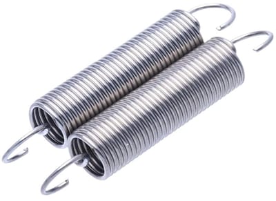 Trekveer - Spiraalveer - Onderhoud Voertuigen - Dubbele Haak - 30 mm (2 stuks) - Zilverkleurig