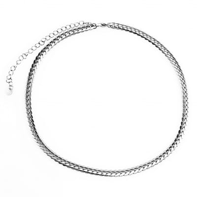 Dottilove Gourmet Schakelketting - Wit Gold Plated op RVS - Ketting Dames