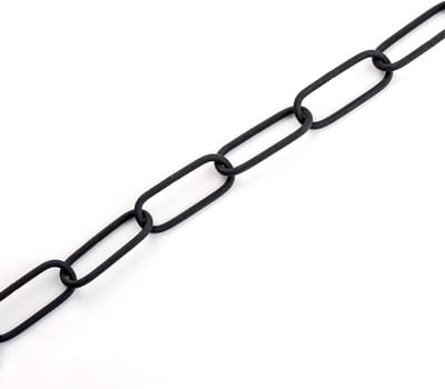Lampenketting ijzer - Decoratieve ketting - Kroonluchter maken - In te korten - 1 meter - Zwart