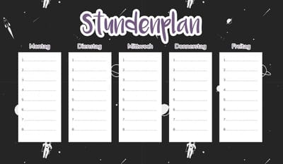Wallvy - Magnetische Lesroosterplanner - 30x17.5CM - Personaliseerbaar - Droog Uitwisbaar