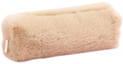 Allecto - Pluche Etui - Fluffy Make-up Pouch - Grote capaciteit - Khaki - Opbergtas voor pennen - Geschikt voor tieners - Studenten