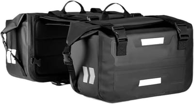 Motorfiets Zadeltas - Zijvakken Bagage - Reizen Opslag - Universele Pasvorm - 60L Capaciteit - Zwart