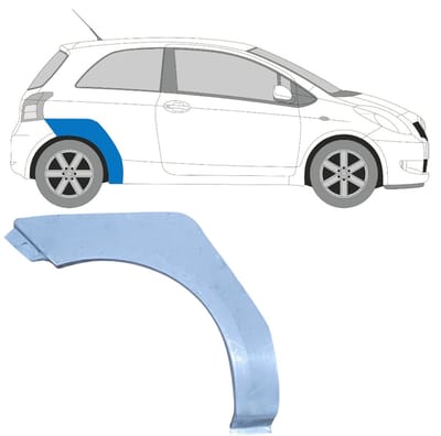 Reparatiepaneel achterspatbord voor Toyota Yaris 2006-2011 / Rechts