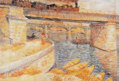 Vincent van Gogh - De brug bij Asnieres - Kunstposter - 40x50 cm